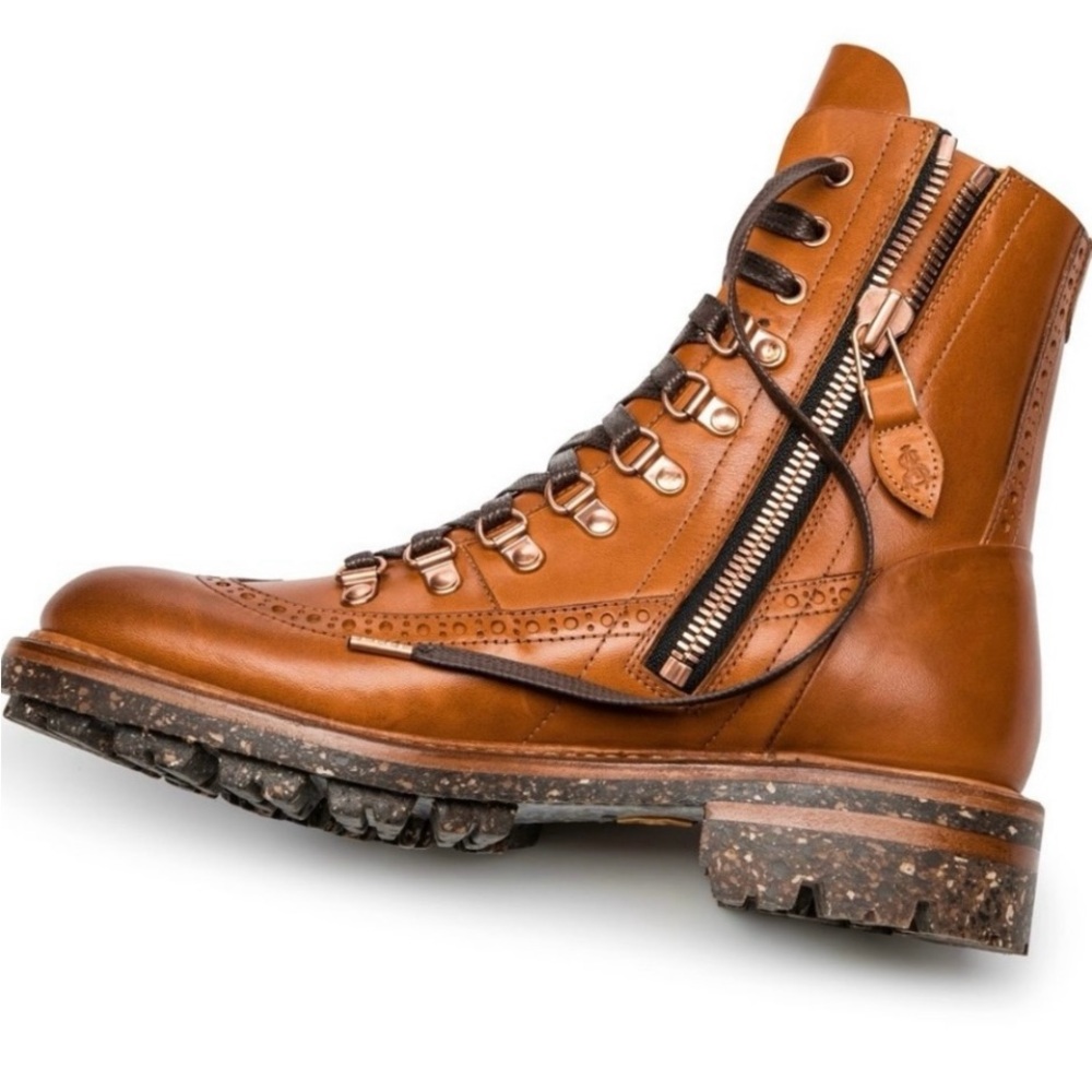 The Office of Angela Scott Bernard Brogue Combat Boots - Picture 3 of 11